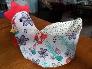 Chicken Easter Basket, handmade, Little Mermaid - Picture 1 of 1