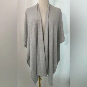 NWT! WHITE HOUSE BLACK MARKET Ruana Moonlight Gray Flowy Shrug SHAWL OS - Picture 1 of 6