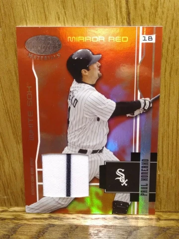 Chicago White Sox PAUL KONERKO Game-Worn Jersey Baseball Card 2003 Donruss Cover