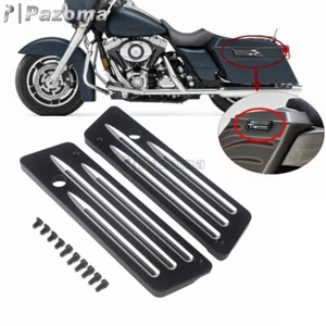 Aluminum Saddlebag Latch Coversor Fits Harley Davidson Road King FLHR 1993-2013 - Picture 1 of 8