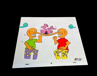 Celdas de producción Keith Haring Plaza Sésamo cuentan hasta 10 originales pintadas a mano Foto 1 de 4