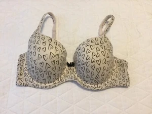 Body von Victoria Secret BH 36D gefüttert Demi Herz Print Push Up glatt Multiway - Bild 1 von 4