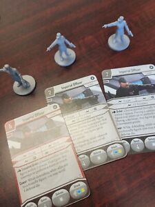 Star Wars Imperial Assault 3 Imperial Officer figures and deployment cards