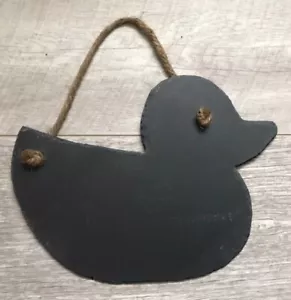 30cm Handmade Slate Duck Chalkboard Shabby Chic Message Memo Blackboard - Picture 1 of 4