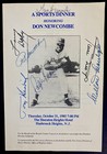 1985 Don Newcombe Dinner Program signed by (7) Willie Mays, Larry Doby HOF MLB