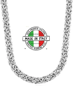 Italian 925 Sterling Silver Italian Byzantine Necklace Handmade in Italy 18in - Picture 1 of 8