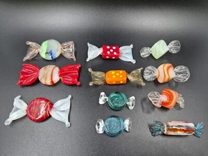 11 VINTAGE GLASS LOLLIES / SWEETS - hand made art candy lolly - Picture 1 of 8