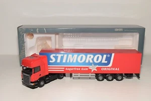 A71 1:50 LION CAR TOYS SCANIA R470 R 470 STIMOROL GUM TRUCK WITH TRAILER MIB - Picture 1 of 12