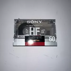 Cassette Tape Sony HF 60 Normal Bias Type 1 Normal Recordable Japan US Mexico - Picture 1 of 2