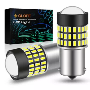 GLOFE 2 piezas 1156 50W SMD LED Señal de giro Luces de respaldo Bombillas Lámparas 6000K Blanco - Imagen 1 de 7