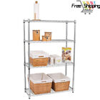 4-Layer Chrome Plated Iron Shelf,Wire Shelving Storage Rack Silver,Free Delivery
