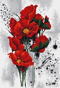 Luca-S Cross Stitch Kit - The Poppies B7014 - Picture 1 of 5