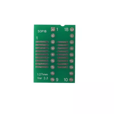 SOP18 To DIP18 Adapter PCB Only - P 1.27 - DIL 0.3" - 200/300mil - Image 1 of 2