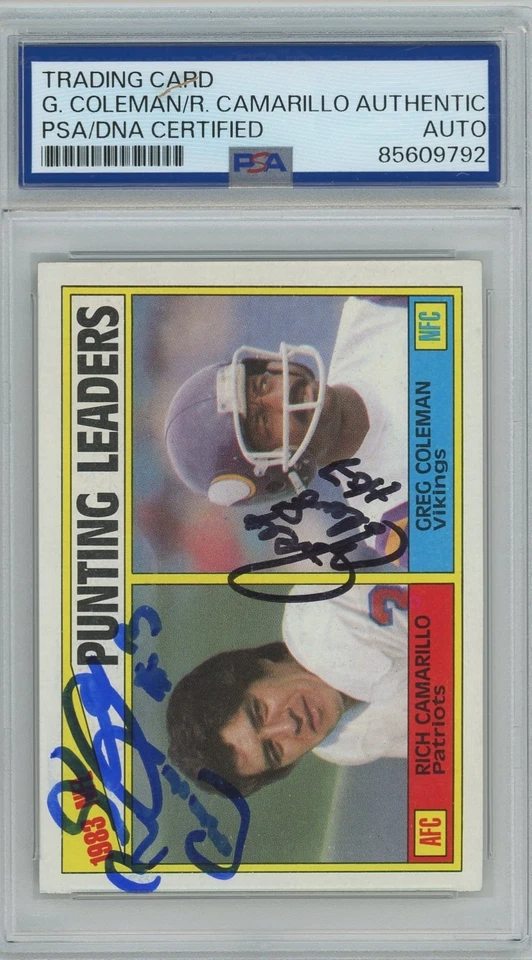 Greg Coleman Rich Camarillo 1984 Topps LL PSA/DNA Signed Auto Autographed - Image 1 of 1