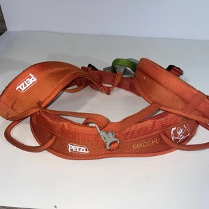 Petzl Macchu Kids Rock Climbing Seat Harness One Size 54-64cm Orange Youth - Picture 1 of 6