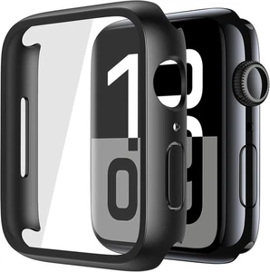 Misxi Paquete de 2 Apple Watch 11/10 46 mm Estuche de Vidrio Templado Rígido PC Cubierta Completa Negro - Imagen 1 de 8