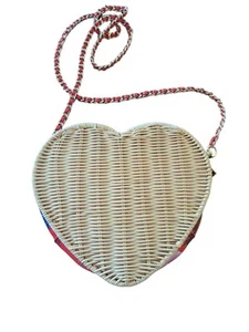 Ted Baker Hillda Wicker Heart Crossbody Handtasche bunt geblümt - Bild 1 von 4