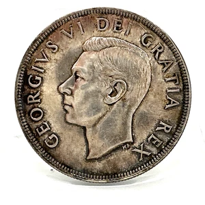 Dólar de plata Canadá 1949 Jorge VI (Bienvenido Terranova). Lote.193 - Imagen 1 de 12