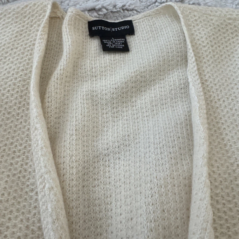 Sutton Studio Bloomingdale’s Cashmere Cardigan, Size Large Perfect Condition - Image 1 of 3