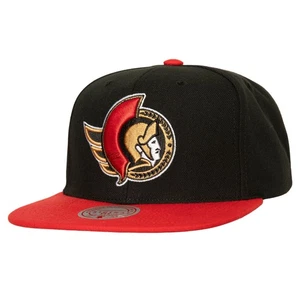 Gorra Mitchell & Ness negra para hombre Ottawa Senators Core Team Ground 2.0 Snapback - Imagen 1 de 3