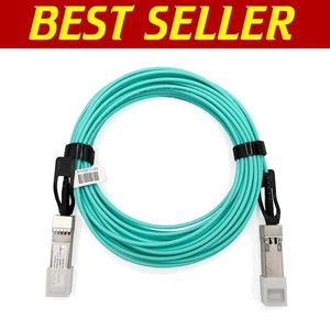16ft OM3 Fiber Optic Cable SFP+ to SFP+ AOC 10Gbps for High-Speed Networks - Picture 1 of 12