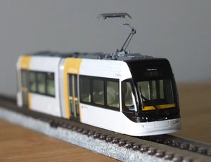 Kato 14-801-6 N gauge Toyama Portram tram in white with yellow doors livery - Picture 1 of 16