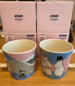 ARABIA Moomin 2 Set of  Home at Last Mugs 0.3L Japan exclusive - Picture 1 of 4