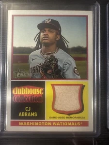2025 Topps Heritage #CCR-CA CJ Abrames Clubhouse Collection Relic - Picture 1 of 2