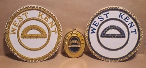 Freimaurer - PPGSptWks: West Kent bekleidet & ungekleidet Abzeichen + Kragenschmuck - Bild 1 von 2