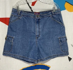 Pantalones Cortos Carga Denim Años 90 De Colección 16 Mamá Indie Cintura Alta Pantalones Cortos Exterior Grunge - Imagen 1 de 9