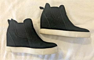 Stivali alti Athlefit donna neri scamosciati slip-on taglia 7 suola gomma naturale - Foto 1 di 10