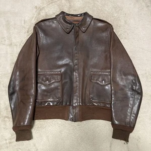 REAL McCOY'S The Real McCoy's A-2 Leather Flight Jacket KSK01 - Picture 1 of 20
