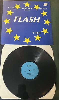 Flash Vinyl Record "Y Fet" Album LP, Manu Lima, Patrick Pierre, Edouard Sevele Foto 1 de 2