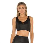 NEW YEAR OF OURS BLACK LACE-UP SPORTS BRA SMALL