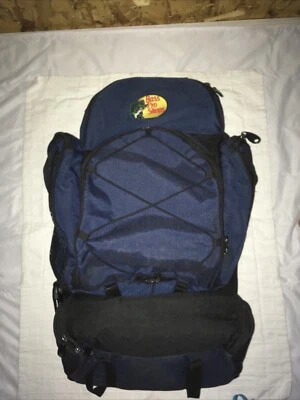 Mochila Bass Pro Shop azul vintage con bolsa de fijación inferior Foto 1 de 4