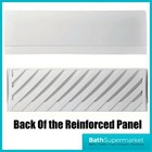 Reinforced Bathroom 1700mm x 525mm White Gloss Acrylic Front Side Bath Panel 