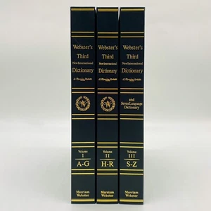 Websters Third New International Dictionary Unabridged in Three Volumes 1993 - Picture 1 of 10