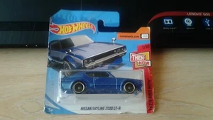 2018 HOT WHEELS -  NISSAN SKYLINE 2000 GT-R BLUE SHORT CARD 1/64 APROX *NEW* - Picture 1 of 5