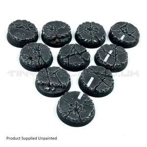 28.5mm Round Urban Rubble Resin Bases - Warhammer 40K 40000 City Road Concrete - Picture 1 of 1