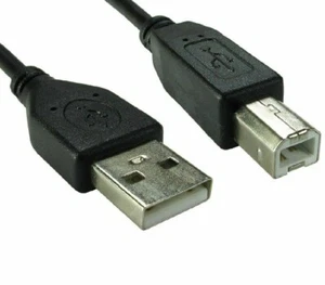 USB 2.0 High Speed Cable Long Printer Lead A to B Black Shielded Epson Kodak 3m - Picture 1 of 5