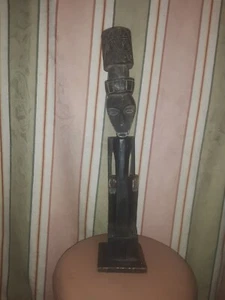African Carved Wood Ansester Spirit Vessule - Picture 1 of 24