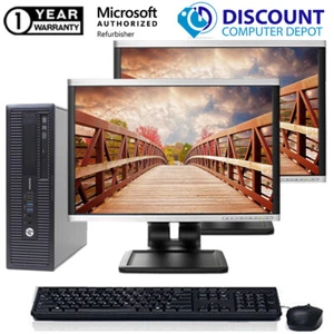 HP G1 Desktop Computer 🚩 Core i3-4130 256GB SSD Dual 22 LCD🚩 Window 10 PC Wifi - Picture 1 of 7