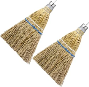 2 Pcs 12 Inch Corn Whisk Broom Mini Corn Halloween Short Handle Hand Broom.... - Picture 1 of 6