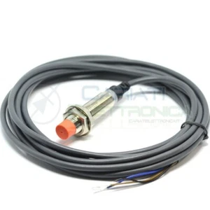 Induktiver Näherungssensor NPN NO M12 10-30Vdc Kabelabschluss 3 Meter - Bild 1 von 3