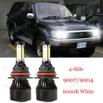 For Toyota 4Runner 1992-1995 6000K 2X 9004 LED Headlight High/Low Beam Bulbs Kit - Image 1 of 4