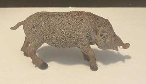 Toy wild boar 1/6 wildlife Schleich? used, displayed Johnny West G I Joe Cover