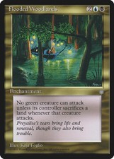 Flooded Woodlands Ice Age PLD Blue Black Rare MAGIC GATHERING CARD ABUGames