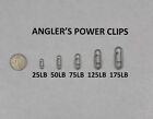 Anglers Power Clips - 25LB 50LB 75LB 125LB 175LB - Bulk Packs 25/50/100 USA