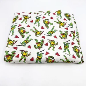 TMNT Teenage Mutant Ninja Turtles tubular Fabric 2.25 yards 55" Vtg 1991 - Picture 1 of 3