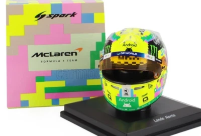 MODELLINO CASCO HELMET 1:5 SPARK F1 MCLAREN L. NORRIS BRITISH GP 2024 MODELLISMO - Immagine 1 di 4